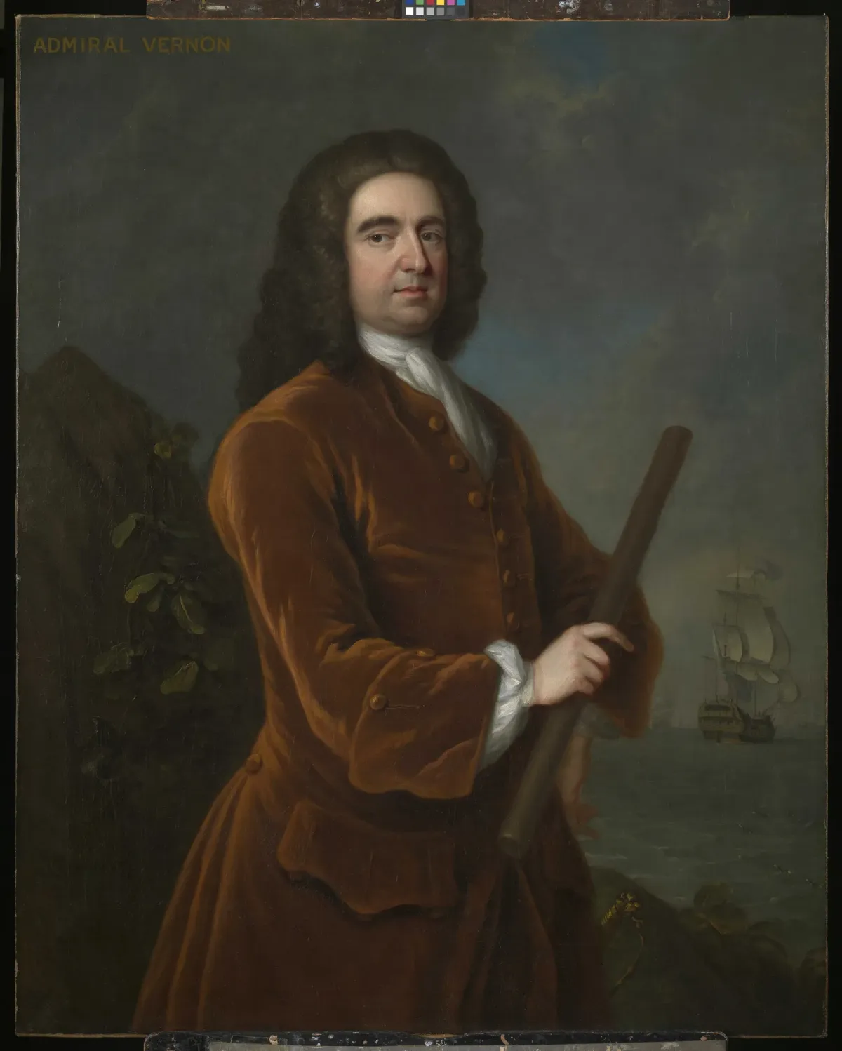 Portrait de l'amiral Edward Vernon, surnommé « Old Grog », en uniforme de la Royal Navy.