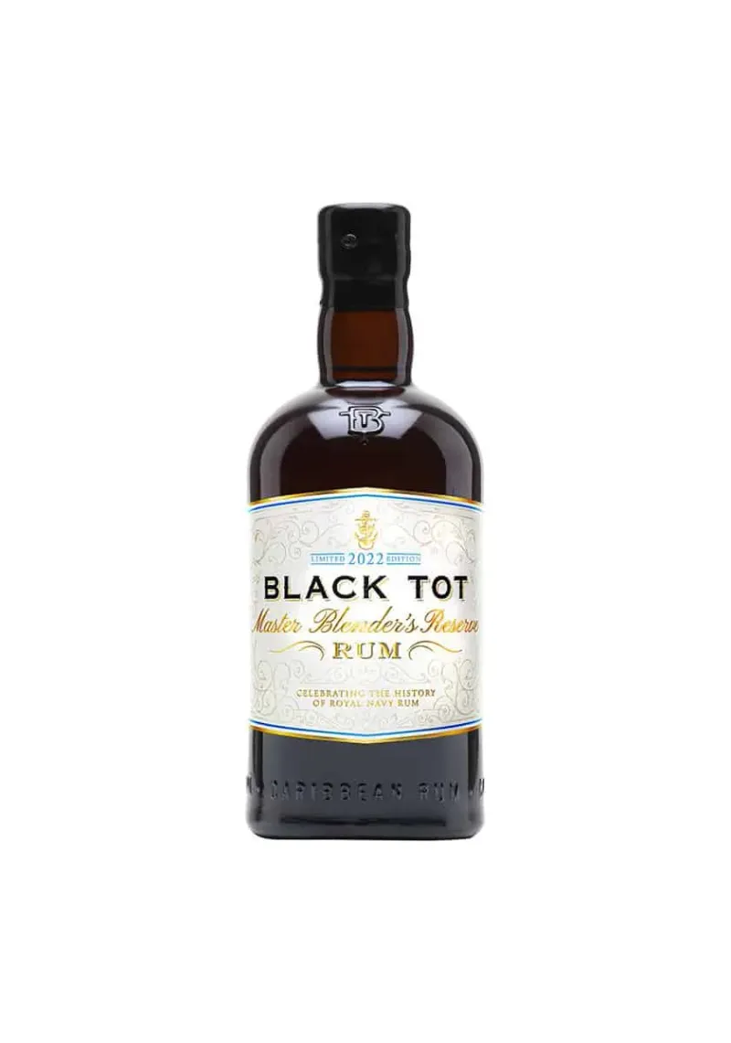 Bouteille Black Tot Master Blender's Reserve 2022, édition hommage au rhum de la Royal Navy.